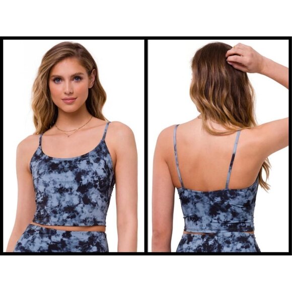 💕ONZIE💕 Belle Cami Crop Top ~ Moonstone Acid Wash Tie-Dye S/M NWT - Picture 1 of 12